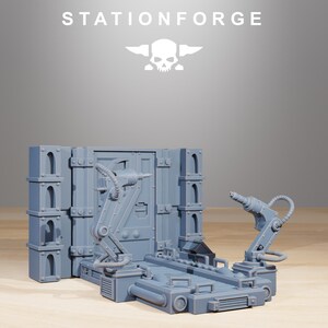Scavenger Factory Terrain Kit | Station Forge 16k Resin Miniatures | 28mm 32mm Tabletop Wargaming | Unpainted image 8