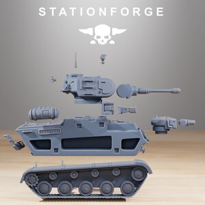 Grimguard Heavy Battle Tank | Station Forge 16k Resin Miniatures | 28mm 32mm Tabletop Wargaming | Unpainted image 7