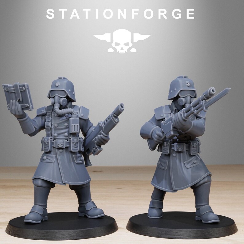 Militants | Station Forge 16k Resin Miniatures | 28mm 32mm Tabletop Wargaming | Unpainted image 4