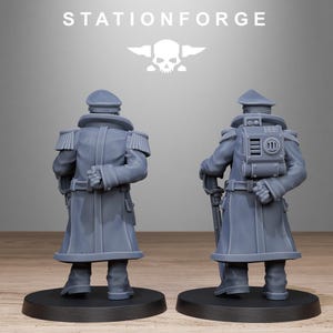 Officer | Station Forge 16k Resin Miniatures | 28mm 32mm Tabletop Wargaming | Unpainted image 5