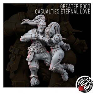 Coalition Casualties Eternal Love | 16k Resin Miniatures | 28mm 32mm Tabletop Wargaming | Unpainted image 3