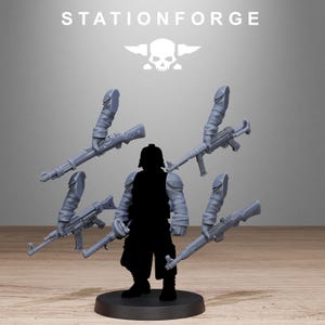 Grimguard German Weapons Pack | Station Forge 16k Resin Miniatures | 28mm 32mm Tabletop Wargaming | Unpainted image 7
