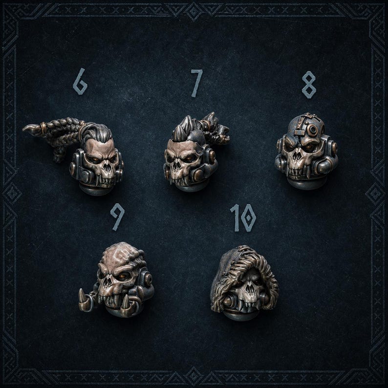 Sabuesos primigenios - Cabezas n.° 2 - Resina de 16k - GreyTide Studio - Lobos / Guerreros espaciales / Piezas / Juegos de mesa / Juegos de guerra / Grimdark imagen 1