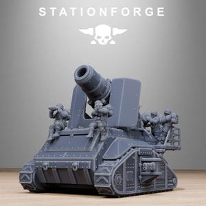 Freeguard artillerie minitank | Station Forge 16k harsminiaturen | 28 mm 32 mm tafelblad oorlogsspellen | Ongeverfd afbeelding 3