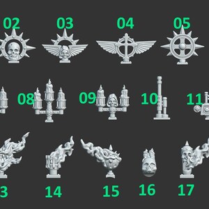 Ewige Pilger – Rucksackzubehör – 16k Resin – GreyTide Studio – Heilige Krieger / Einzelteile / Tabletop / Wargaming / Düstere Dunkelheit Bild 2