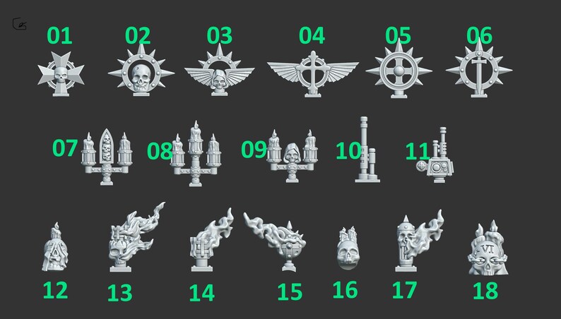 Ewige Pilger – Rucksackzubehör – 16k Resin – GreyTide Studio – Heilige Krieger / Einzelteile / Tabletop / Wargaming / Düstere Dunkelheit Bild 2