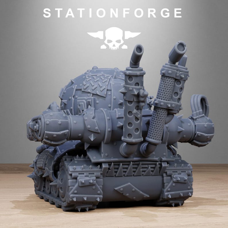 Orks Orkaz Mini Tank | Station Forge 16k Resin Miniatures | 28mm 32mm Tabletop Wargaming | Unpainted image 5