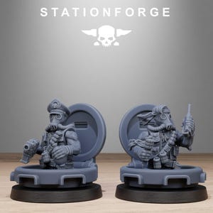 Comandanti di Carri Armati / Miniature in resina Station Forge 16k / 28 mm 32 mm per wargame da tavolo / Non dipinte immagine 8