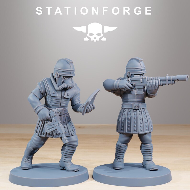 Grimguard Vexillatio | Station Forge 16k Resin Miniatures | 28mm 32mm Tabletop Wargaming | Unpainted image 6
