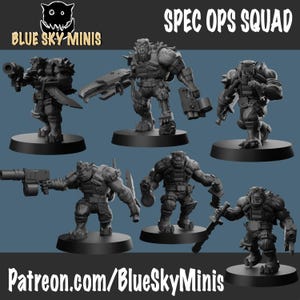 Speshul Forcez Boyz - Orc Squad - 16k Resin - Orcs / Tabletop / Wargaming / Grimdark image 2