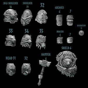 Primal Hounds - Bear Company - żywica 16k - GreyTide Studio - Wilki / Kosmiczni Wojownicy / Bitz / Gry planszowe / Gry wojenne / Grimdark zdjęcie 2