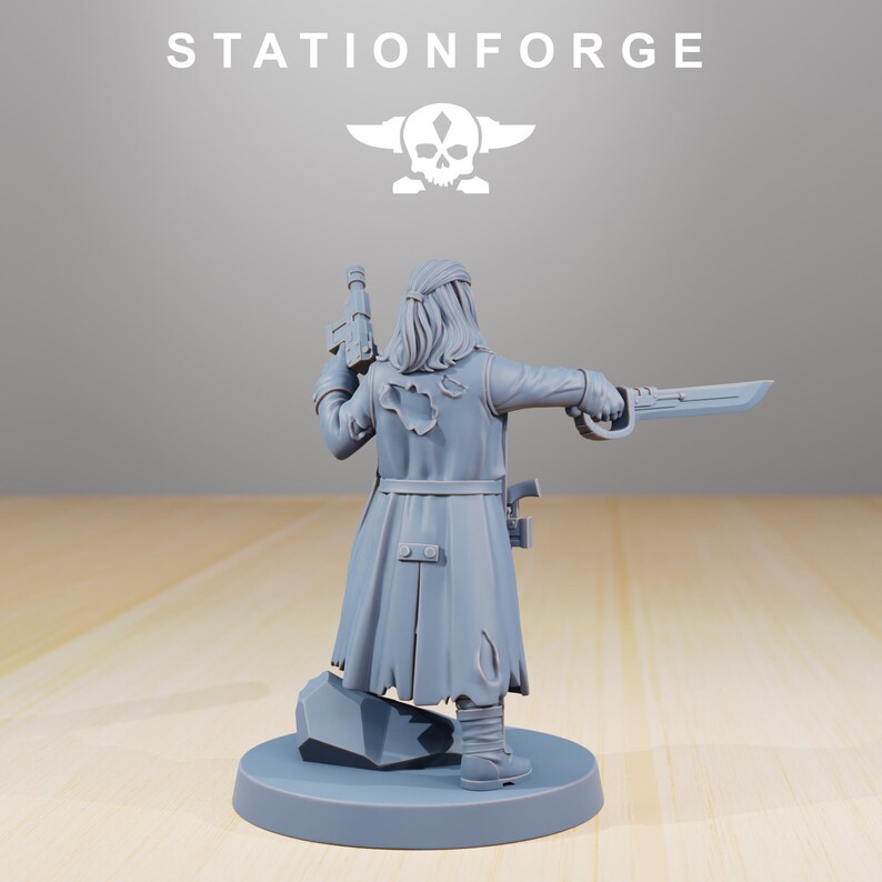 Vaskar The Duchess | Station Forge 16k Resin Miniatures | 28mm 32mm Tabletop Wargaming | Unpainted image 4