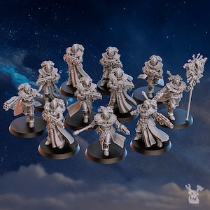 White Fangs Hunters Squad x20 | 16k Resin Miniatures | 28mm 32mm Tabletop Wargaming | Unpainted image 5