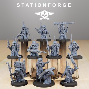 Chatarreros / Miniaturas de resina Station Forge 16k / 28 mm 32 mm Juegos de guerra de mesa / Sin pintar imagen 2