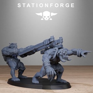 Infantería tribal Orkaz de Orkos / Miniaturas de resina Station Forge 16k / 28 mm 32 mm para juegos de guerra de mesa / Sin pintar imagen 4