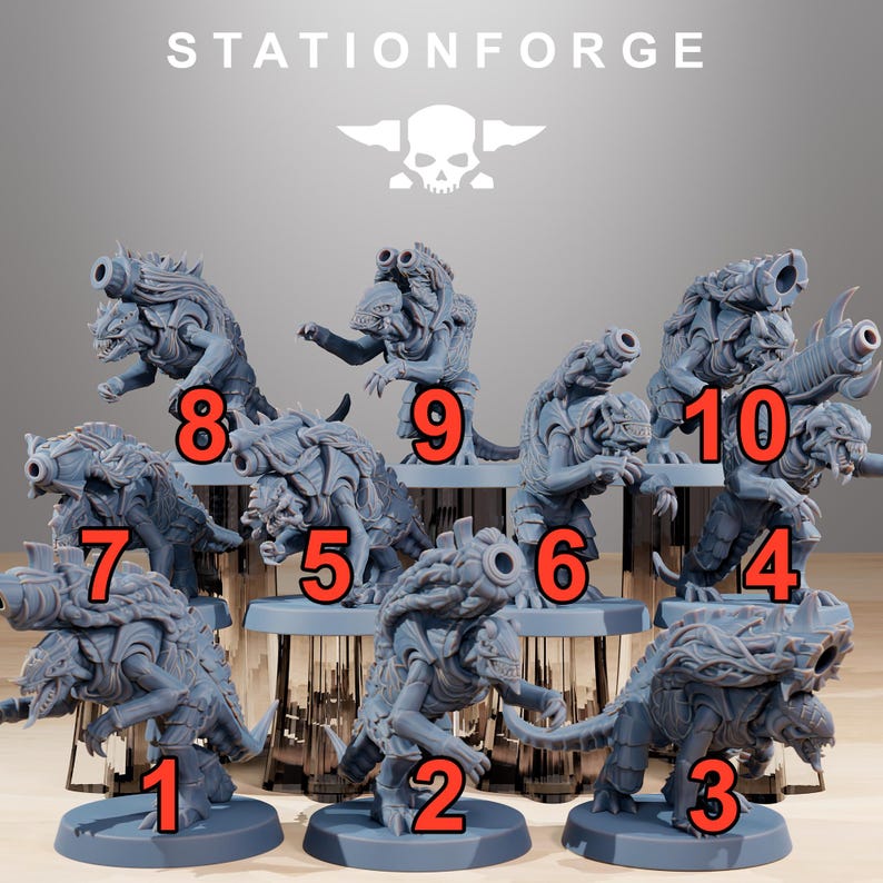 Xenariden-Mörser | Station Forge 16k Resin-Miniaturen | 28 mm/32 mm Tabletop-Wargaming | Unbemalt Bild 9