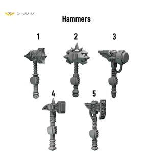 Crimson Lords - Krachthamers - 16k hars - GreyTide Studio - Bloed / Space Warriors / Onderdelen / Tabletop / Wargaming / Grimdark afbeelding 3