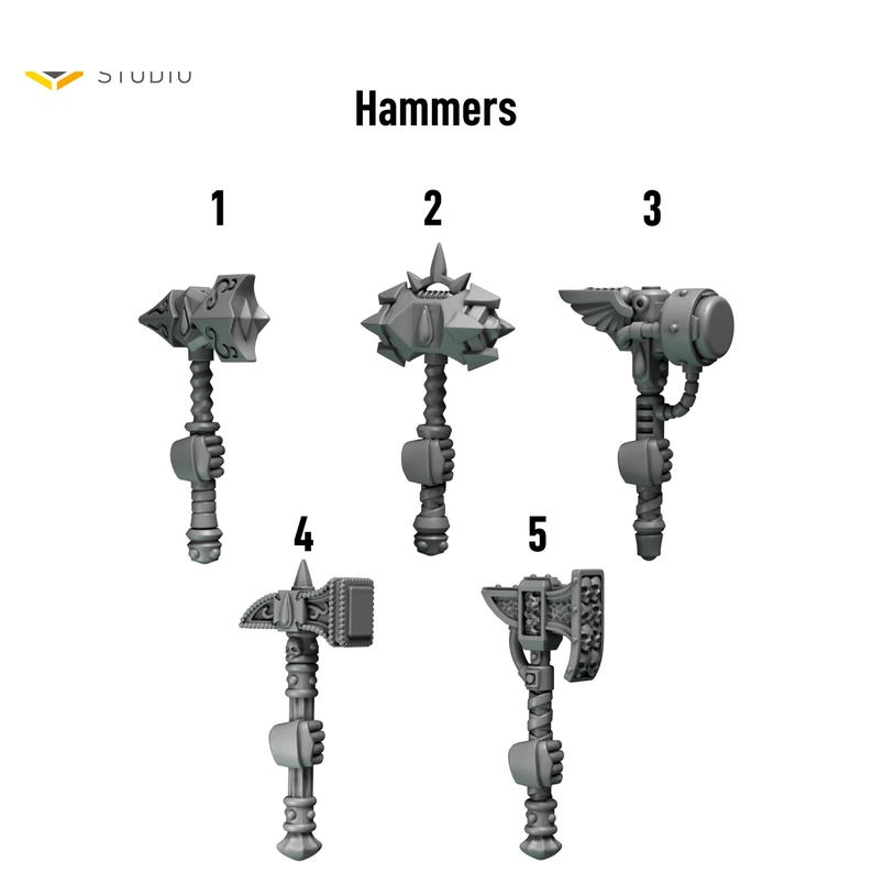 Crimson Lords - Krachthamers - 16k hars - GreyTide Studio - Bloed / Space Warriors / Onderdelen / Tabletop / Wargaming / Grimdark afbeelding 3
