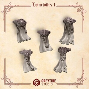 Crimson Lords - Loincloths #1 - 16k Resin - GreyTide Studio - Blood / Space Warriors / Bitz / Tabletop / Wargaming / Grimdark image 1