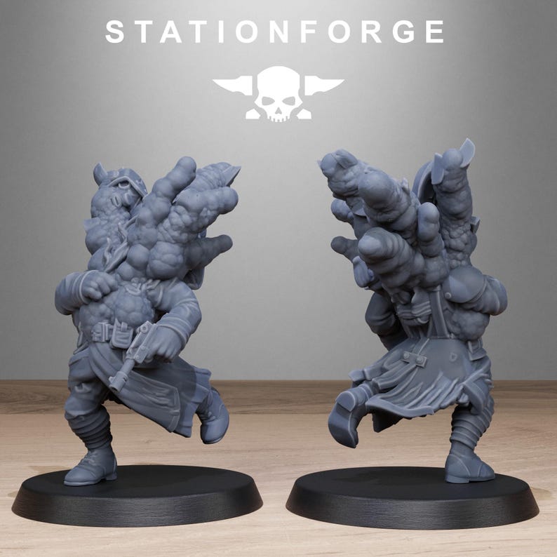Marcadores de objetivo Grimguard / Miniaturas de resina Station Forge 16k / 28 mm 32 mm Juegos de guerra de mesa / Sin pintar imagen 5