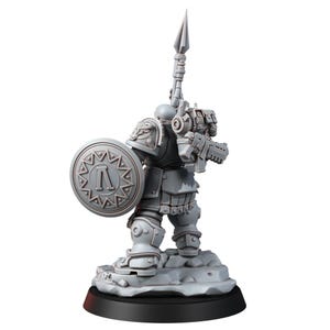 Space Knights Polemarchos | 16k Resin Miniatures | 28mm 32mm Tabletop Wargaming | Unpainted image 4