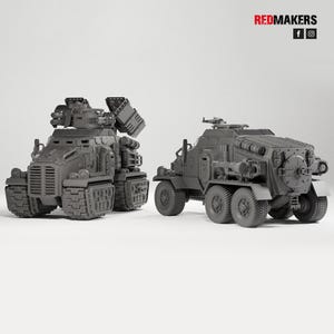 Heavy Armored Assault Vehicle | 16k Resin Miniatures | 28mm 32mm Tabletop Wargaming | Unpainted image 5