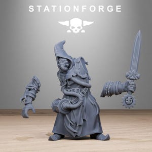Místicos Carroñeros / Station Forge 16k Miniaturas de Resina / 28 mm 32 mm Juegos de Guerra de Mesa / Sin Pintar imagen 4