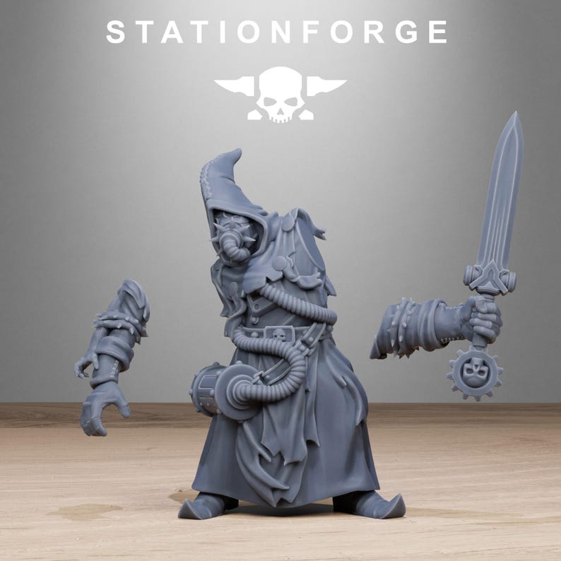 Místicos Carroñeros / Station Forge 16k Miniaturas de Resina / 28 mm 32 mm Juegos de Guerra de Mesa / Sin Pintar imagen 4