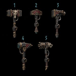Primal Hounds - Hammers - 16k Resin - GreyTide Studio - Wolves / Space Warriors / Bitz / Tabletop / Wargaming / Grimdark image 1