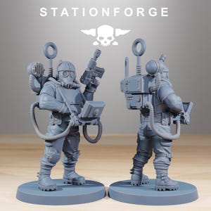 Grimguard Hunters | Station Forge 16k Resin Miniatures | 28mm 32mm Tabletop Wargaming | Unpainted image 5