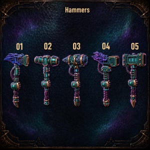 Anvil Wardens - Hammers - 16k Resin - GreyTide Studio - Drakes / Space Warriors / Bitz / Tabletop / Wargaming / Grimdark image 1