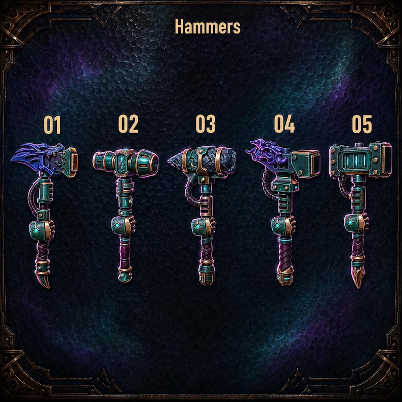 Anvil Wardens - Hammers - 16k Resin - GreyTide Studio - Drakes / Space Warriors / Bitz / Tabletop / Wargaming / Grimdark image 1