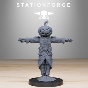 GrimGuard Vogelscheuche | Station Forge 16k Resin-Miniaturen | 28 mm/32 mm Tabletop-Wargaming | Unbemalt Bild 9