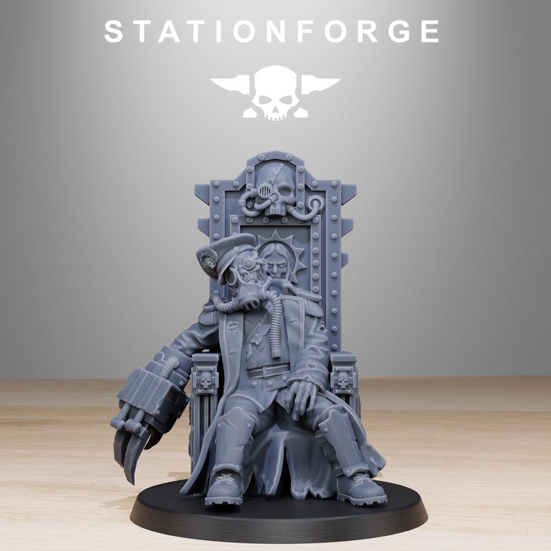 GrimGuard The Fallen Officer / Station Forge Miniature in resina 16k / 28 mm 32 mm Wargaming da tavolo / Non dipinto immagine 2