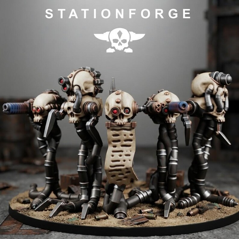 Scavenger Searchers | Station Forge 16k Resin Miniatures | 28 mm 32 mm Tabletop Wargaming | Ongeverfd afbeelding 4