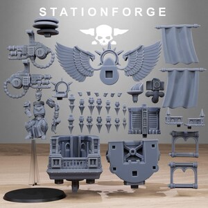 Vodalites Flying Throne | Station Forge 16k Resin Miniatures | 28mm 32mm Tabletop Wargaming | Unpainted image 6