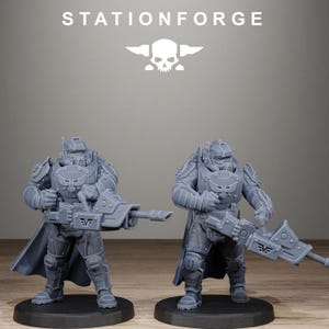 Vaskar Heavy Squad | Station Forge 16k Resin Miniatures | 28mm 32mm Tabletop Wargaming | Unpainted image 7