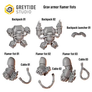 Anvil Wardens - Puños lanzallamas con armadura gravitatoria - Resina 16k - GreyTide Studio - Drakes / Guerreros espaciales / Piezas / Juegos de mesa / Wargaming / Grimdark imagen 2