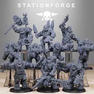 Orks Orkaz Spec Team | Station Forge 16k Resin Miniatures | 28mm 32mm Tabletop Wargaming | Unpainted image 2