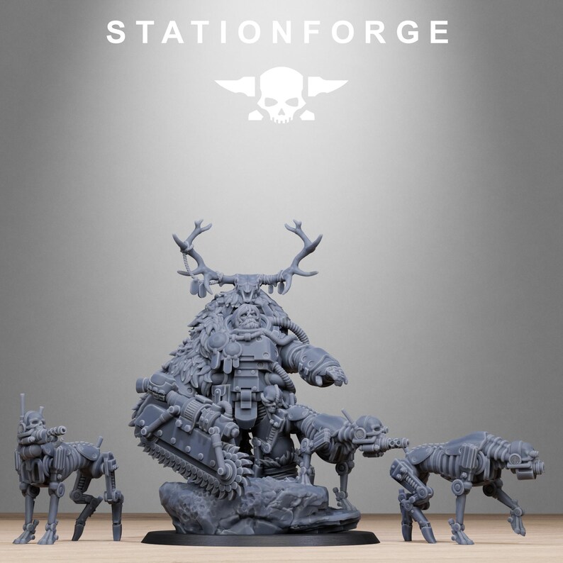 Druida Tecno Salvaje / Miniaturas de resina Station Forge 16k / 28 mm 32 mm para juegos de mesa / Sin pintar imagen 3