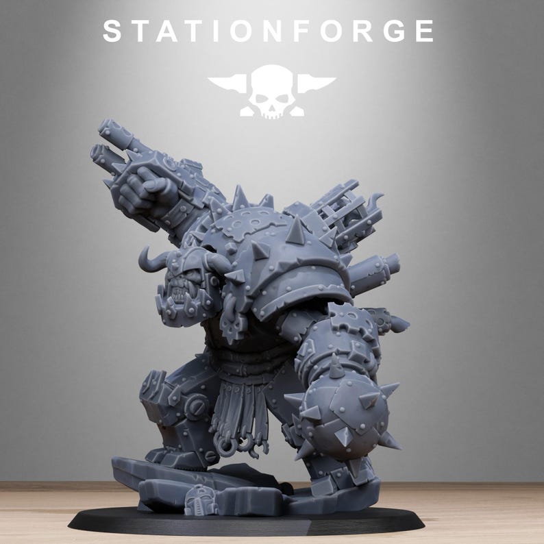 Orks Metjaw Boss | Station Forge 16k Resin Miniatures | 28mm 32mm Tabletop Wargaming | Unpainted image 8