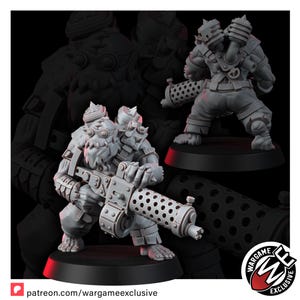Ork Mad Riders Yoofs With Shootahs | 16k Resin Miniatures | Tabletop Wargaming (Unpainted) image 6