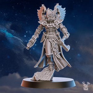 Valkyries Squad x5 | 16k Resin Miniatures | 28mm 32mm Tabletop Wargaming | Unpainted image 7