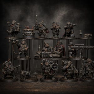GrimGuard Skulldart Trappers | Station Forge 16k Resin-Miniaturen | 28 mm/32 mm Tabletop-Wargaming | Unbemalt Bild 1