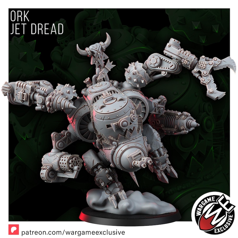 Dreadnought a Jato Ork | Miniaturas de Resina 16k | 28 mm 32 mm para Jogos de Mesa | Sem Pintura imagem 7