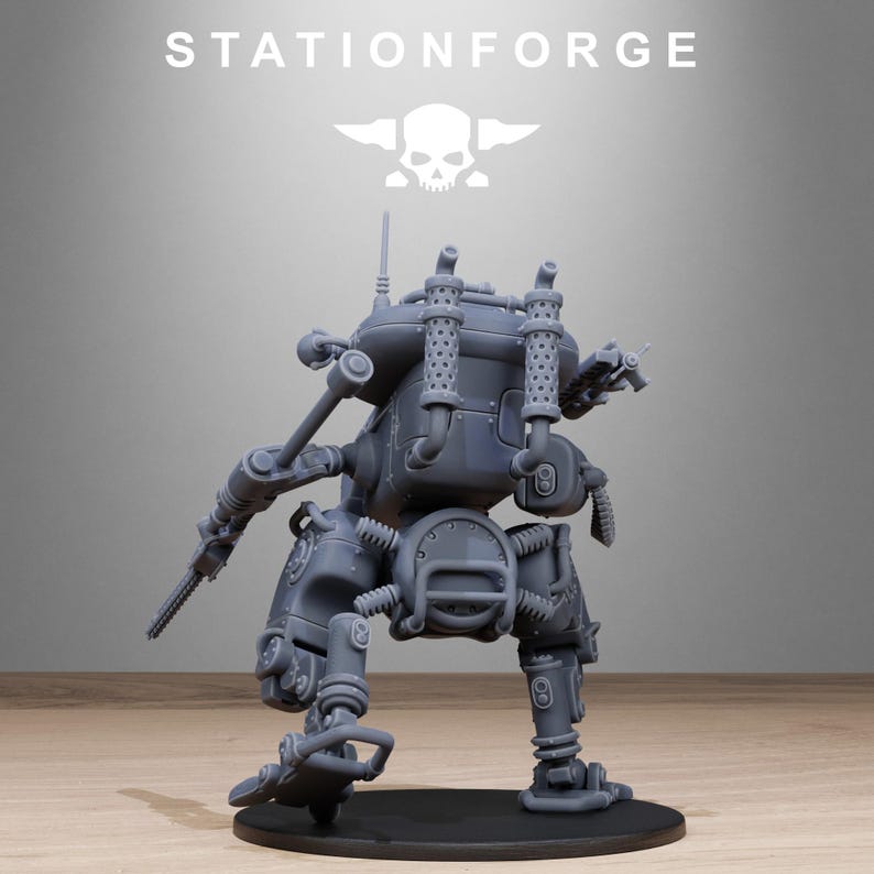 Freeguard Walker | Station Forge 16k Resin-Miniaturen | 28 mm/32 mm Tabletop-Wargaming | Unbemalt Bild 7