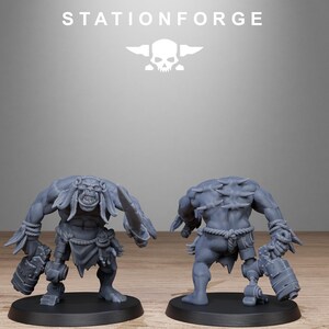Infantería tribal Orkaz de Orkos / Miniaturas de resina Station Forge 16k / 28 mm 32 mm para juegos de guerra de mesa / Sin pintar imagen 9