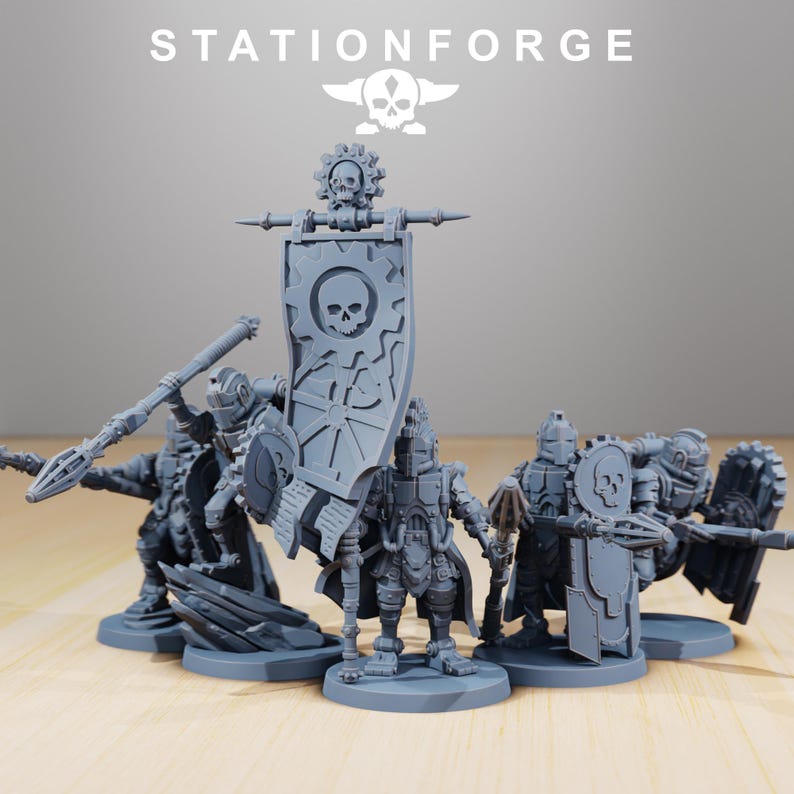 Scavenger Legio | Station Forge 16k Resin Miniatures | 28mm 32mm Tabletop Wargaming | Unpainted image 2