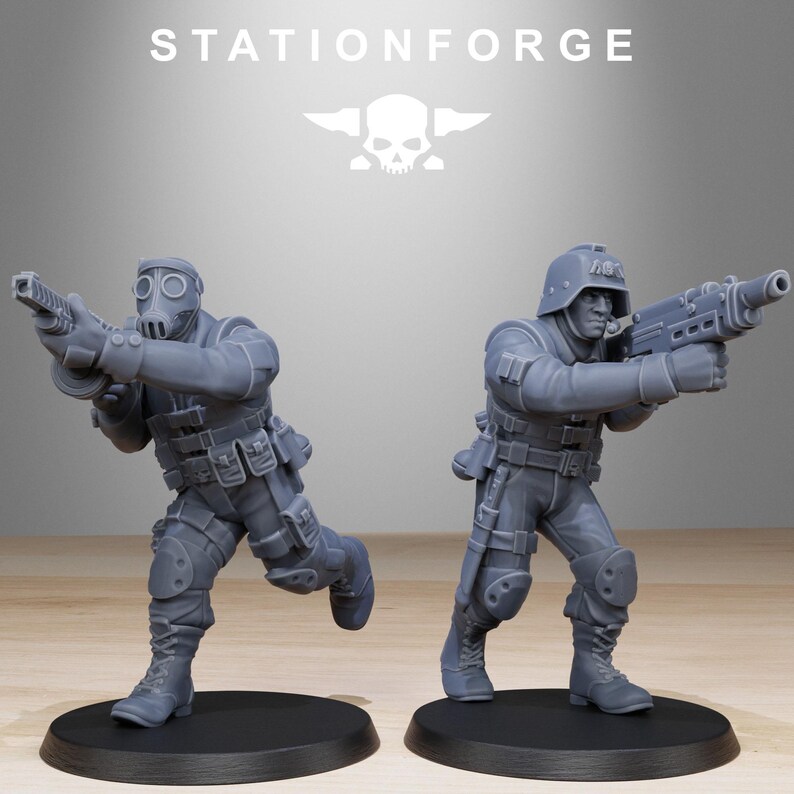 Grimguard Counter Terrorists | Station Forge 16k Resin Miniatures | 28mm 32mm Tabletop Wargaming | Unpainted image 7