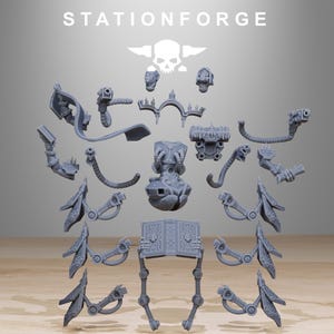 Maestro del saber carroñero / Station Forge 16k Miniaturas de resina / 28 mm 32 mm Juegos de guerra de mesa / Sin pintar imagen 2